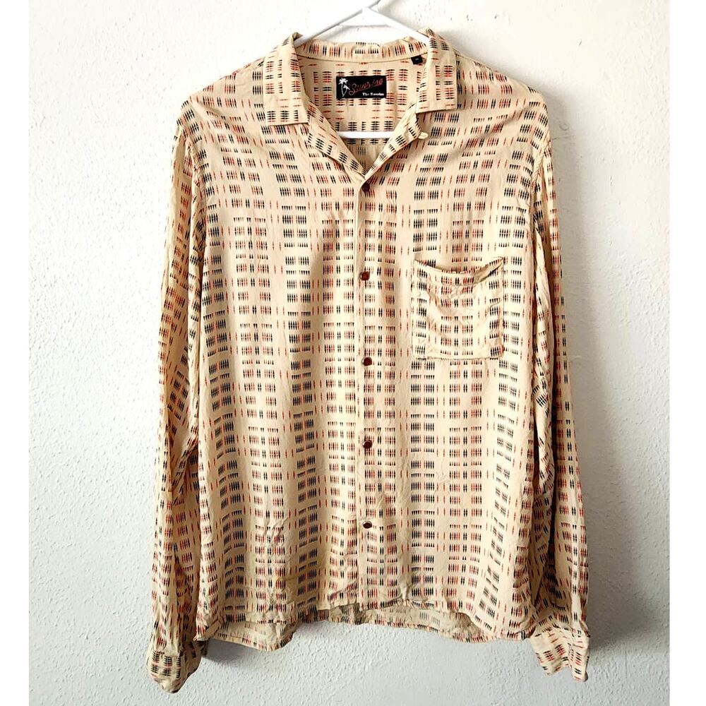 The Kooples Sunrise Capsule Collection Retro Printed Snap Button Down Blouse